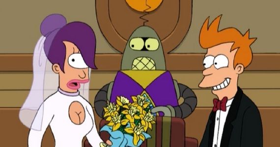 Futurama-Fry-and-Leela-Wedding